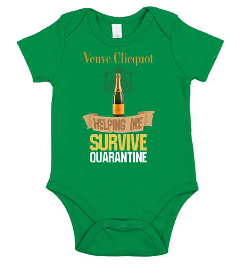 Veuve Clicquot Helping Me Survive Quarantine shirt Short Sleeve Baby One-Piece