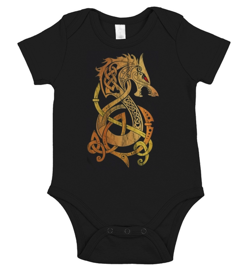 Viking Dragon Short Sleeve Baby One-Piece