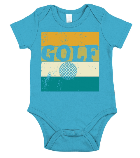 Vintage Golf Ball Golfing Course Par Club Short Sleeve Baby One-Piece