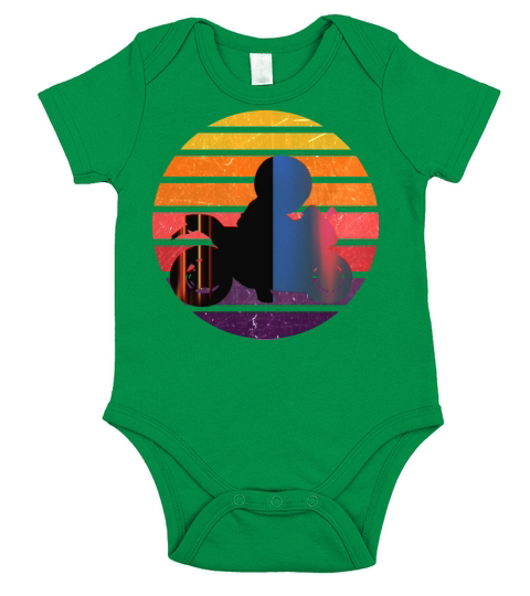 Vintage Motorcycle Motorbike Biker Motorcyclist Short Sleeve Baby One-Piece