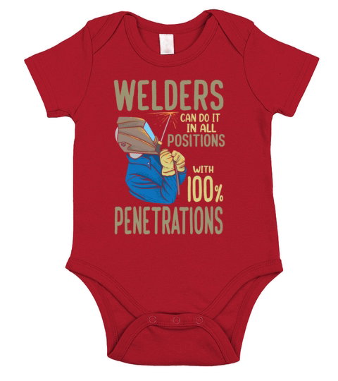 Welders Can Do It In All Positions Funny Welding Short Sleeve Baby One-Piece