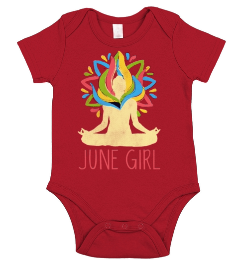 Yoga Mandala Meditation Birth Born Month June Short Sleeve Baby One-Piece