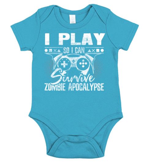 Zombie Apocalypse Gamer Horror Gift Short Sleeve Baby One-Piece