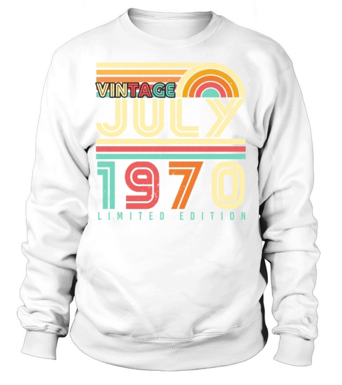 1970 July Vintage Sweatshirt Unisex