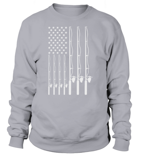 Fishing American flag Sweatshirt Unisex