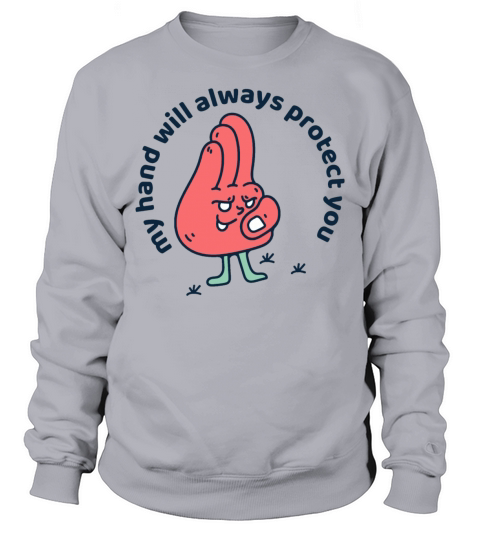 Funny hand character illustration vintage Sweatshirt Unisex