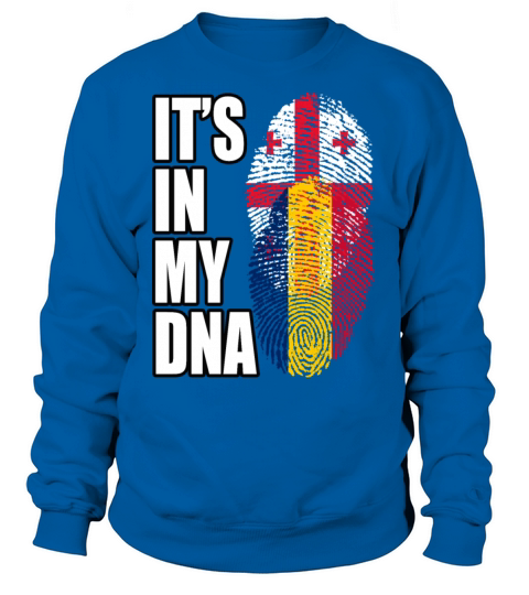 Georgian And Chadian Mix Heritage DNA Flag Sweatshirt Unisex