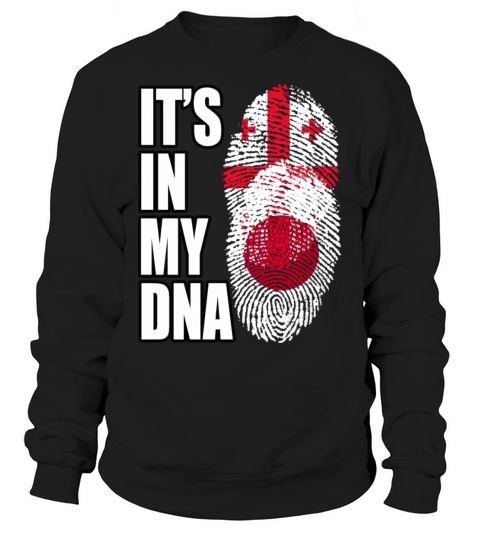 Georgian And Japanese Mix Heritage DNA Flag Sweatshirt Unisex