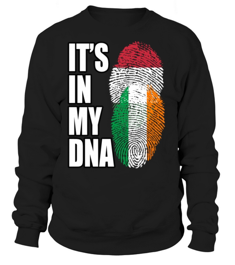 Hungarian And Irish Mix Heritage DNA Flag Sweatshirt Unisex