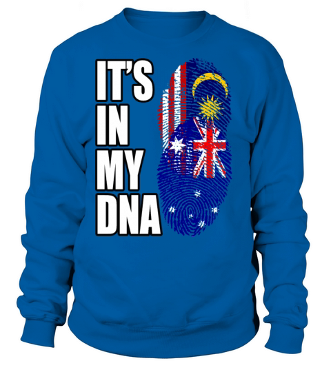 Malaysian And Australian Mix Heritage DNA Flag Sweatshirt Unisex