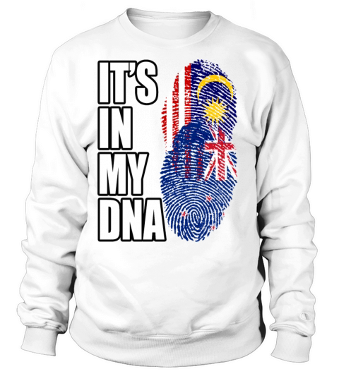 Malaysian And New Zealand Mix Heritage DNA Flag Sweatshirt Unisex