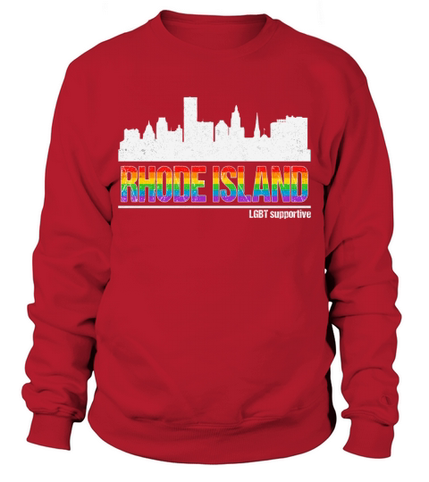 Rhode Island LGBT Supportive Pride Rainbow Flag Colors 2020 Sweatshirt Unisex