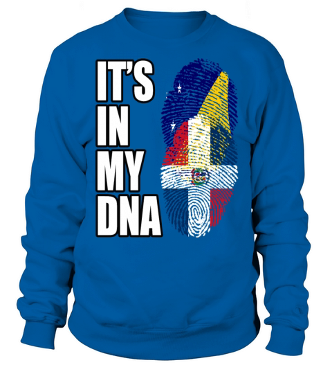 Tokelauan And Dominican Mix Heritage DNA Flag Sweatshirt Unisex