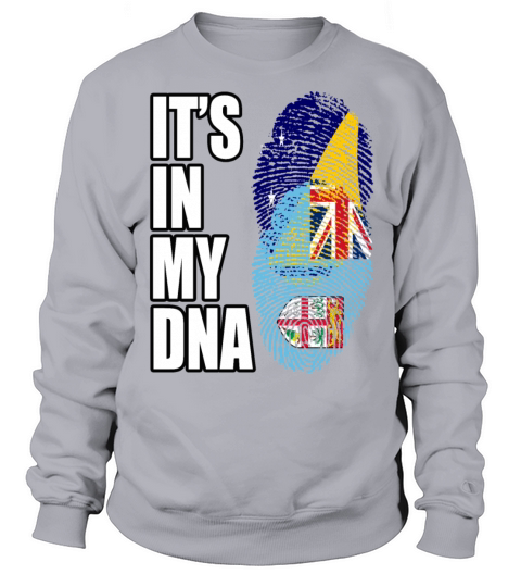 Tokelauan And Fijian Mix Heritage DNA Flag Sweatshirt Unisex