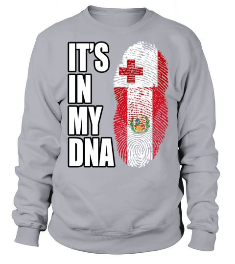 Tongan And Peruvian Mix Heritage DNA Flag Sweatshirt Unisex