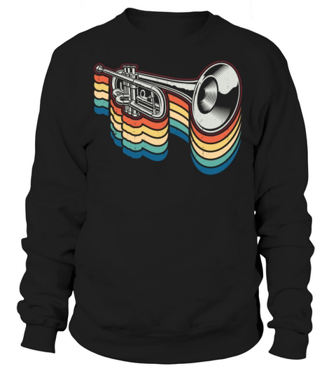 Trumpet Player Retro Vintage Sweatshirt Unisex