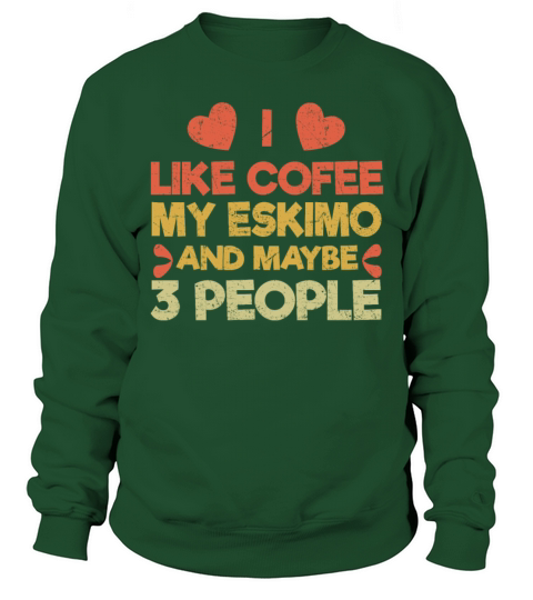 Vintage Pet Dog Like Coffee Love American Eskimo Sweatshirt Unisex