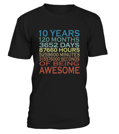 10 Years Old Birthday Vintage T-Shirt Unisex