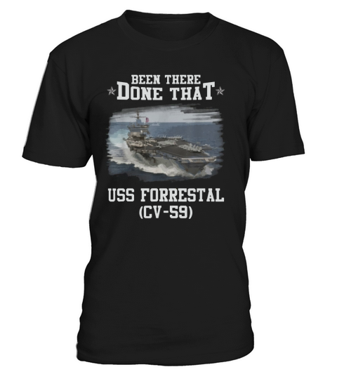 Awesome CV-59 USS FORRESTAL Navy Ships Tee shirt T-Shirt Unisex