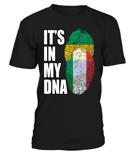 Gambian And Italian Mix Heritage DNA Flag T-Shirt Unisex