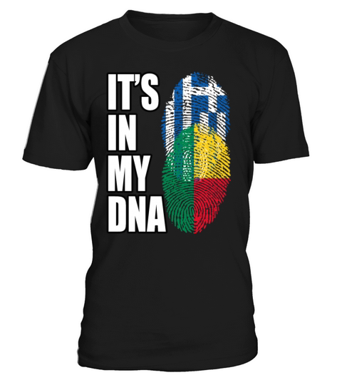 Greek And Benin Mix Heritage DNA Flag T-Shirt Unisex