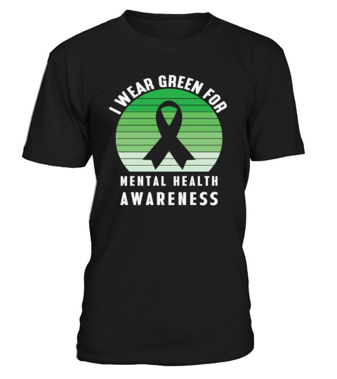 I Wear Green for Mental Health Awareness Vintage T-Shirt Unisex