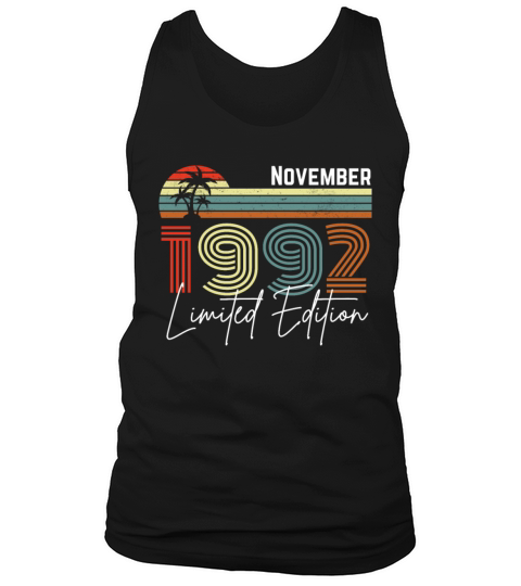 30 Years November 1992 Vintage Limited Edition Tank Top Unisex
