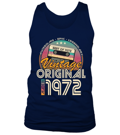 50th birthday vintage 1972 made in 1972 Tank Top Unisex