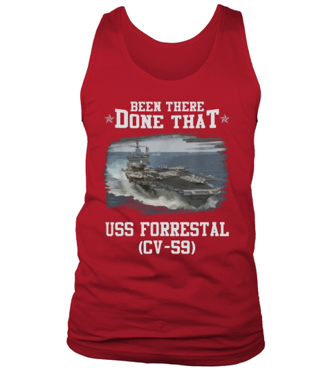 Awesome CV-59 USS FORRESTAL Navy Ships Tee shirt Tank Top Unisex