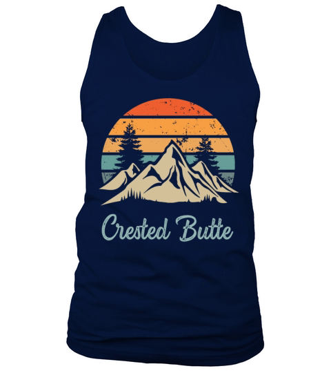 Crested Butte Retro Vintage Mountain Sunset Outdoo Tank Top Unisex
