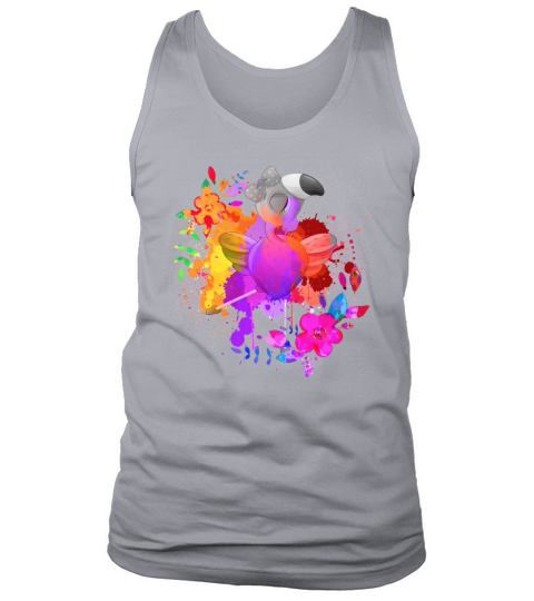 Flower Dance Flamingo Splash of Colors Art Tank Top Unisex