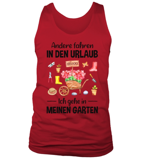 Garden Vacation Funny Quote Gardener Gift Idea Tank Top Unisex