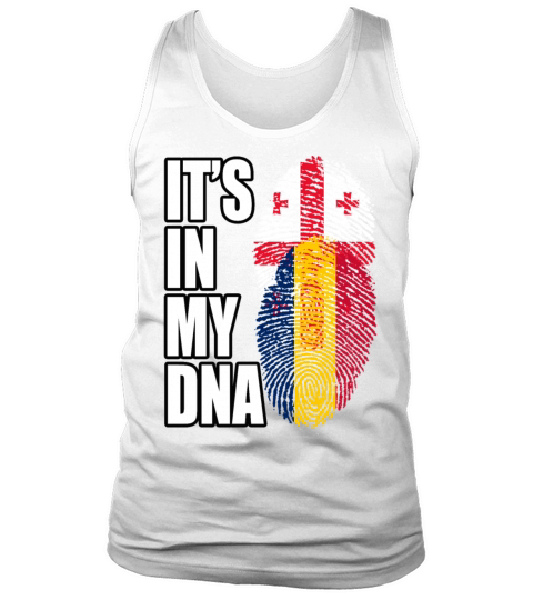 Georgian And Chadian Mix Heritage DNA Flag Tank Top Unisex