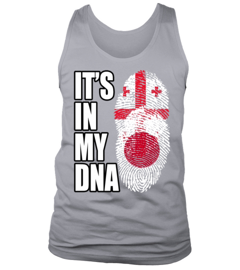Georgian And Japanese Mix Heritage DNA Flag Tank Top Unisex