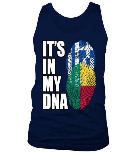 Greek And Benin Mix Heritage DNA Flag Tank Top Unisex