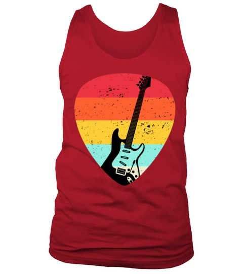 Guitar Shirt Guitar Pick Retro Vintage Guitars Tank Top Unisex