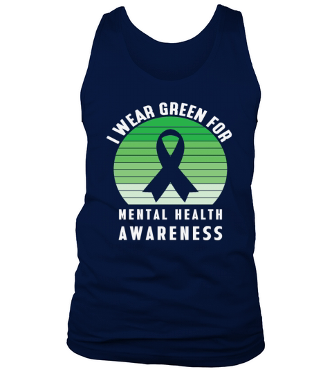 I Wear Green for Mental Health Awareness Vintage Tank Top Unisex