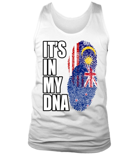 Malaysian And New Zealand Mix Heritage DNA Flag Tank Top Unisex