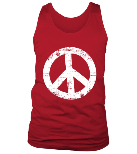 Peace Sign T Shirt Distressed Tank Top Unisex