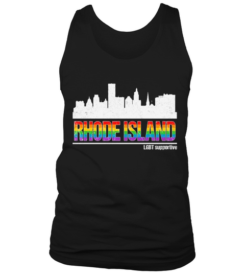 Rhode Island LGBT Supportive Pride Rainbow Flag Colors 2020 Tank Top Unisex