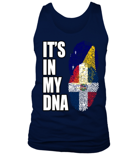 Tokelauan And Dominican Mix Heritage DNA Flag Tank Top Unisex