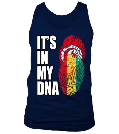 Tunisian And Guinean Mix Heritage DNA Flag Tank Top Unisex