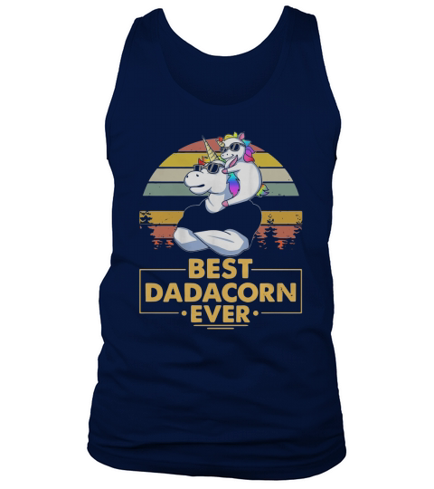 Unicorn Best Dadacorn Ever Vintage Tank Top Unisex