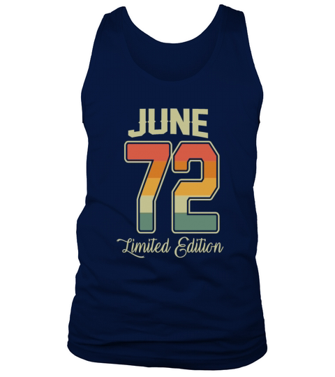 Vintage 50th Birthday June 1972 Sports Gift Tank Top Unisex