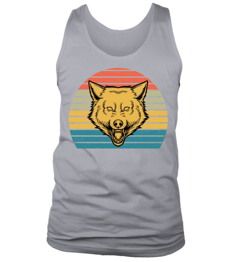 Wolf Lover Gift Funny Retro Vintage T Shirt Tank Top Unisex