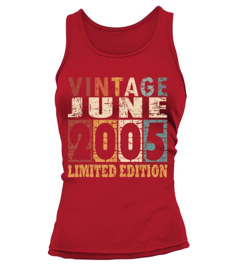 2005 vintage born in June gift Tank top Woman