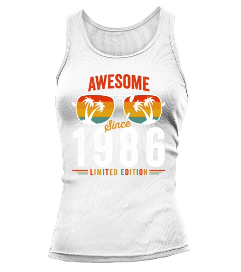 Awesome Since 1986 Birthday Retro Vintage 36 37 Ye Tank top Woman