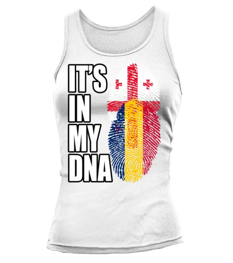 Georgian And Chadian Mix Heritage DNA Flag Tank top Woman