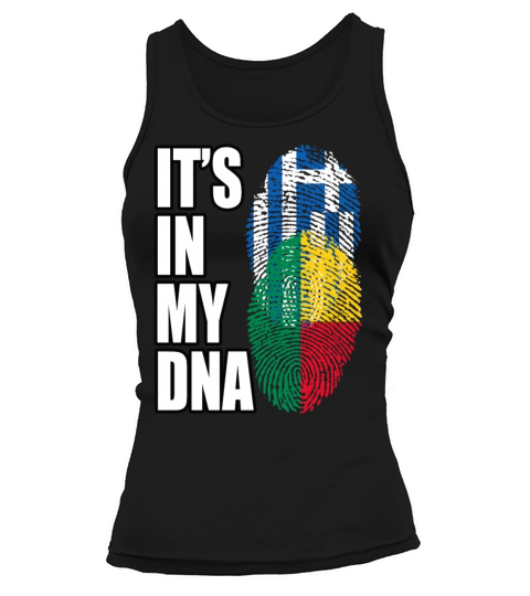 Greek And Benin Mix Heritage DNA Flag Tank top Woman