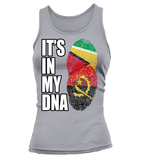 Guyanese And Angolan Mix Heritage DNA Flag Tank top Woman